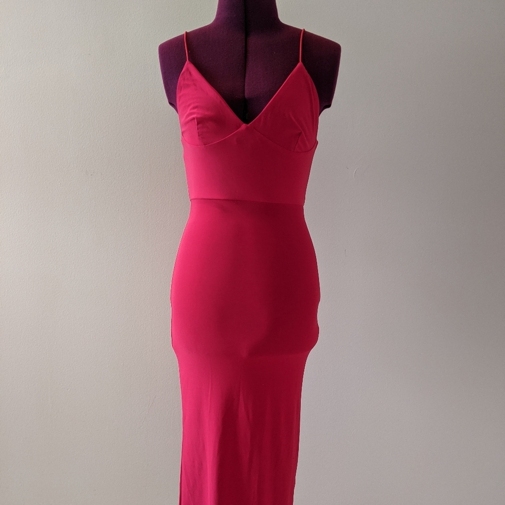 Club L Red Midi Dress w/ Cami Strap - US 2/UK 6